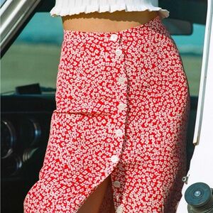 NWOT Rouje Womens Eliot Skirt Coquelicot fleurette